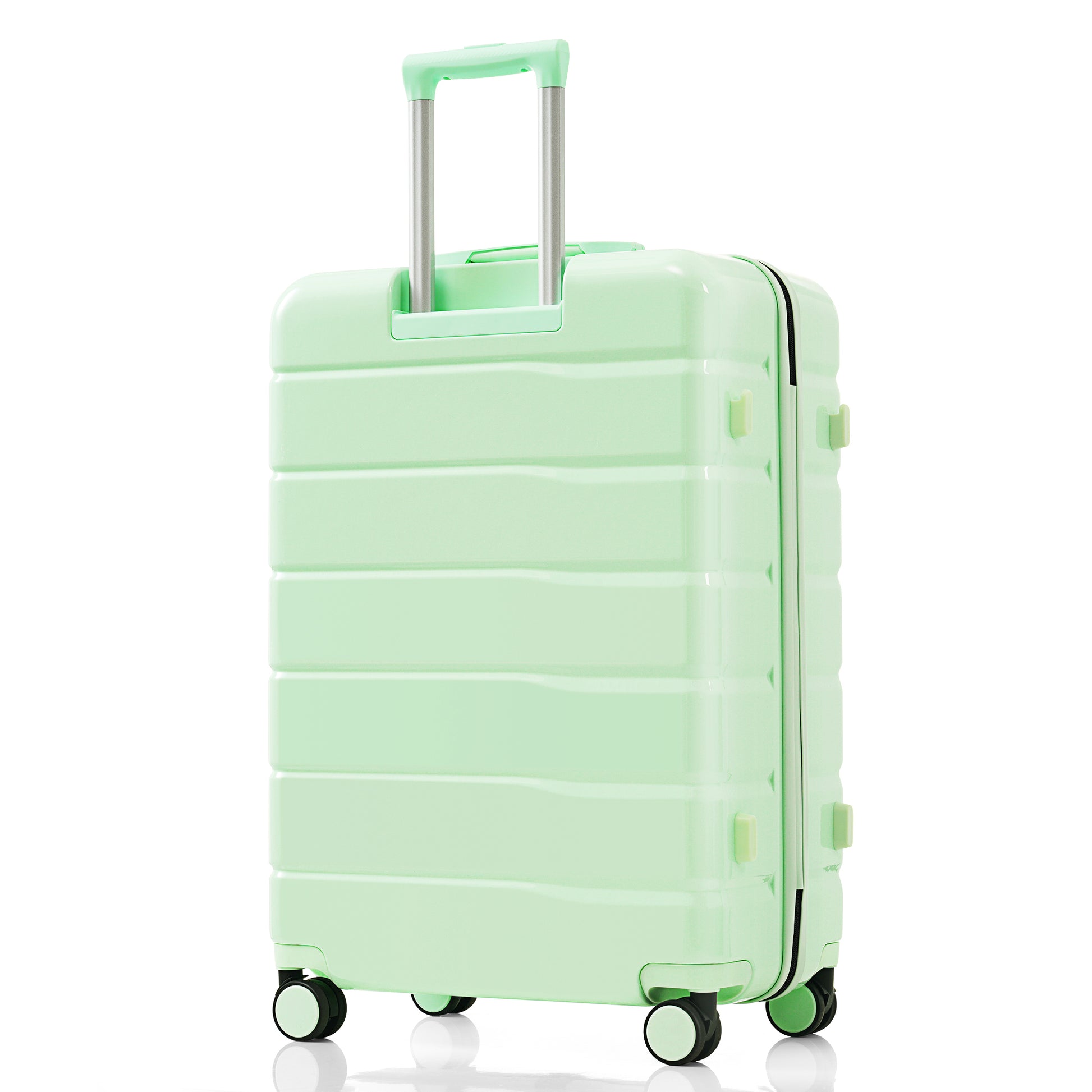 Premium Abs Travel Luggage Set3 Piece Tsa Lock Suitcase Group With 20, 24, And 28 Inch Sizes With 360 Spinner Wheels, Light Green Light Green Abs