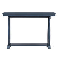 48 Inch Rustic Vintage Console Tablefarmhouse Style Entryway Table With Open Shelf And Sturdy Construction For Entryway And Living Room Navy Navy Distressed Finish Primary Living Space Antique,Rustic,Vintage Open Storage Console Tables Brushed