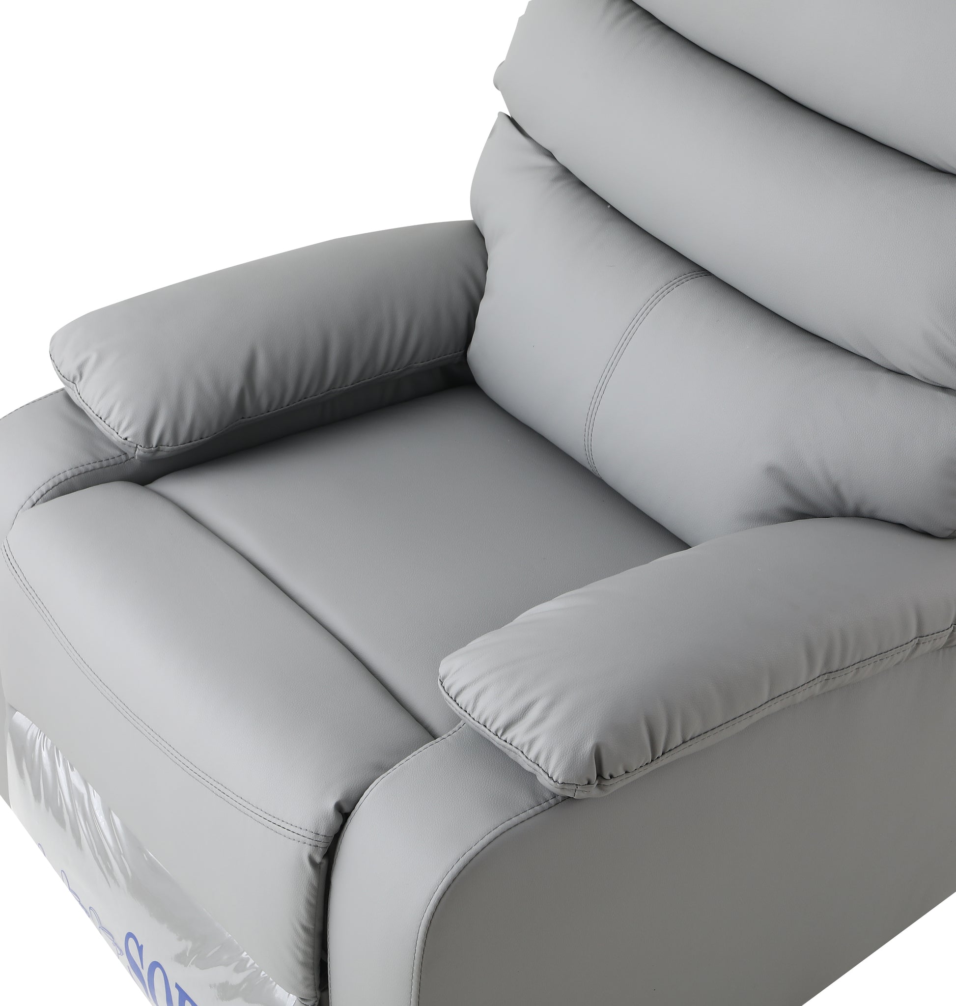 Rocking Recliner Chair,360 Degree Swivel Nursery Rocking Chair,Glider Chair,Modern Small Rocking Swivel Recliner Chair For Bedroom,Living Room Chair Home Theater Seat Gray Light Gray Faux Leather Manual Handle Primary Living Space Soft Loose Back Extra