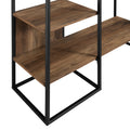 Modern Metal And Wood Hall Tree With Hanging Storage Rustic Oak Oak Mdf Mdf
