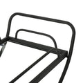 Bar Cart - Black Glass Metal