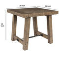 Handcrafted Reclaimed Wood End Table With Grains, Weathered Gray Gray Wood Metal