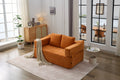 Modern Minimalist Sofa, Fold Out Sofa Bed, Convertible Chair Floor Couch & Sleeping Mattress For Living Room, Bedroom, Apartment, Removable Backrest, Orange Orange Chenille Soft Vintage Chenille 2 Seat