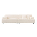 2291 Modern Sofa, Comfortable Cloud Sofa Soft Plush Corduroy Interior With Square Armrests, Living Room, Bedroom, Beige Beige Corduroy 3 Seat