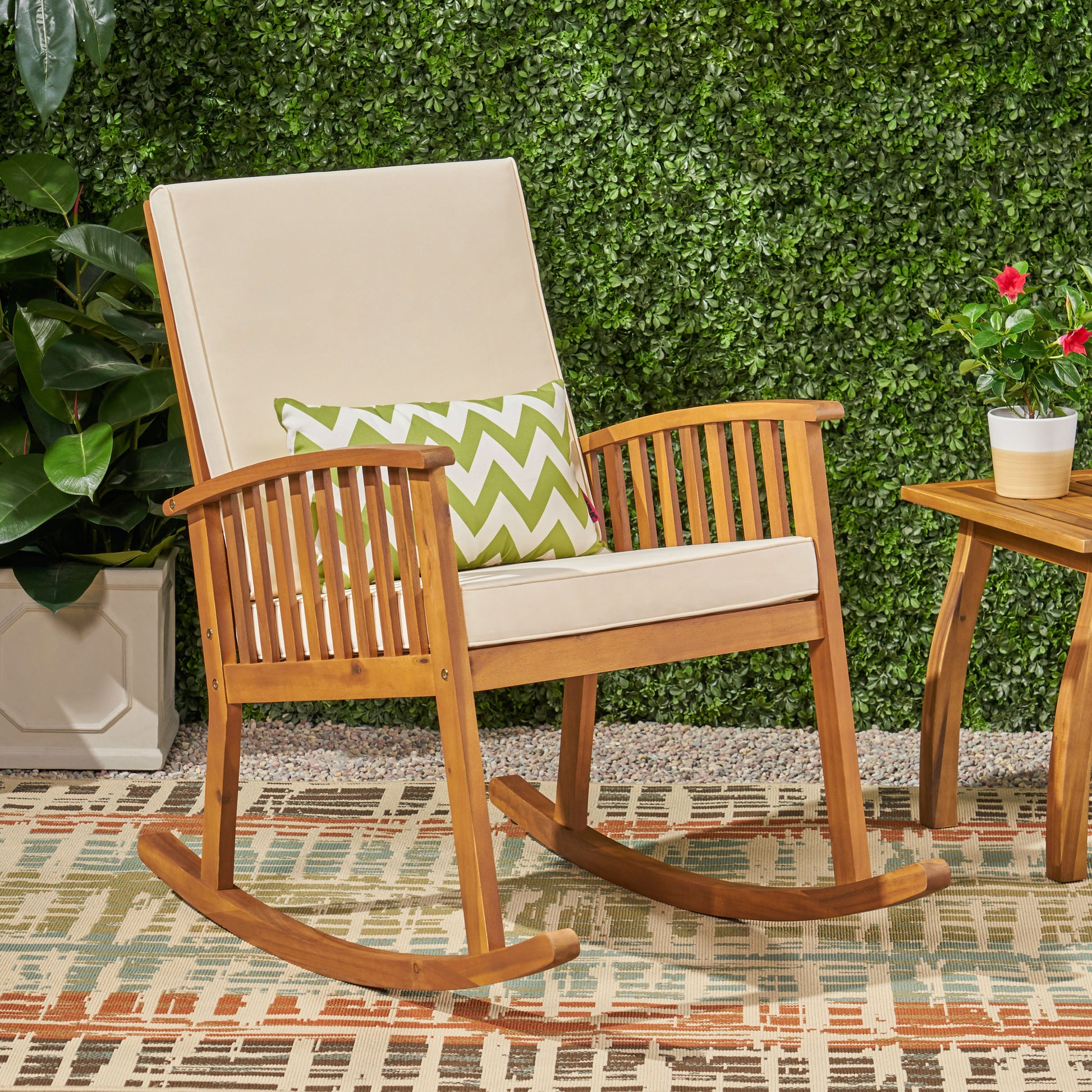 Casa Acacia Rocking Chair Brown Acacia Wood