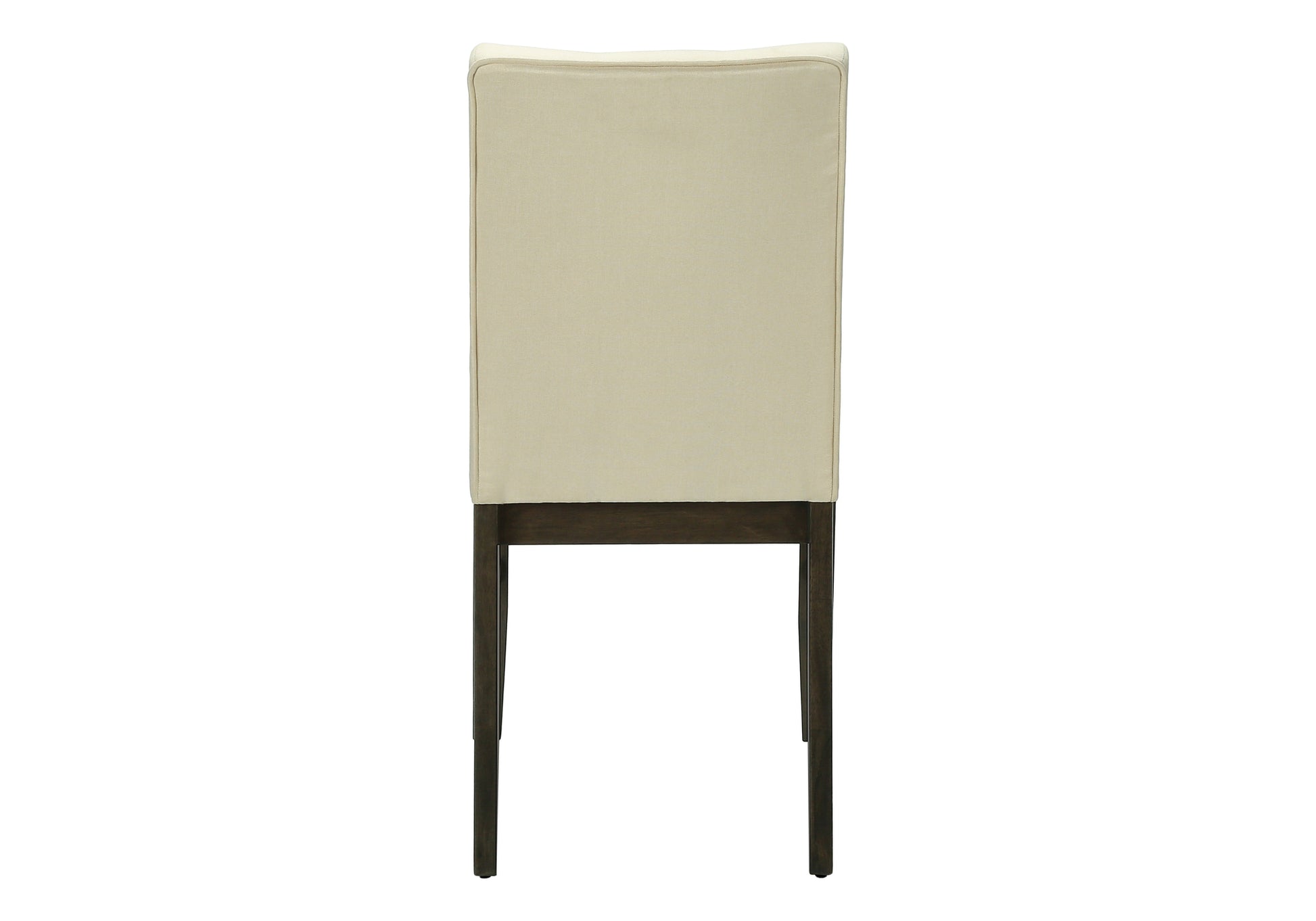 Dining Chair, 37" Height, Set Of 2, Upholstered, Dining Room, Kitchen, Cream Fabric, Grey Solid Wood, Transitional Cream Foam Solid Wood Mdf