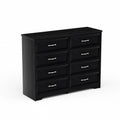 Modern 3 Drawer Bedroom Chest Of Drawers With 8 Drawers Dresser, Clothes Organizer Metal Pulls For Living Room, Bedroom, Hallway, Black,47.6 L X 15.7 W X 36.7 H 5 Or More Drawers Black Drawers Included Particle Board Mdf