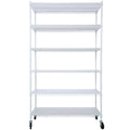 6 Tier 6000Lbs Capacity Nsf Metal Shelf Wire Shelving Unit, Heavy Duty Adjustable Storage Rack With Wheels & Shelf Liners For Commercial Grade Utility Steel Storage Rack, White 82