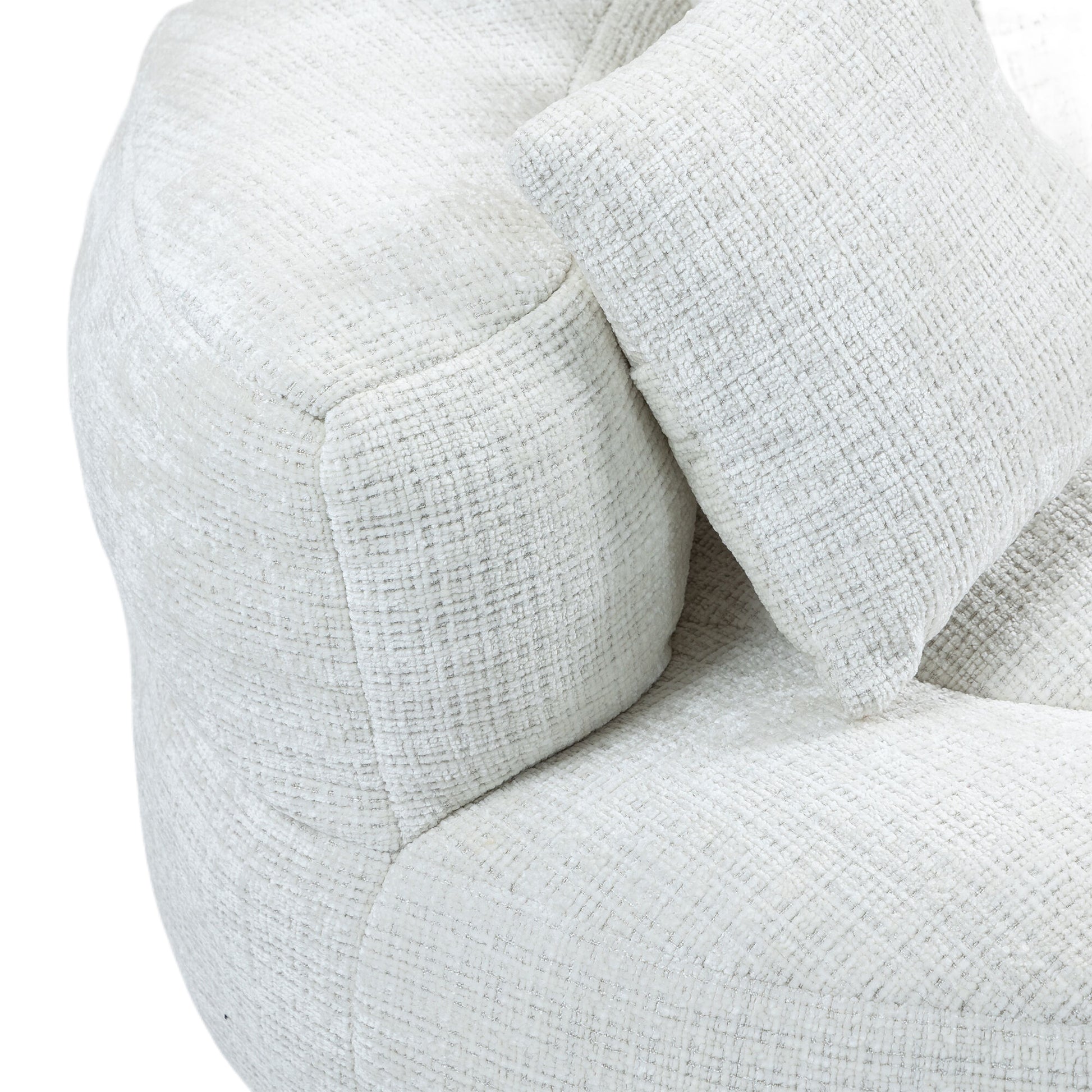 Coolmore Lazy Sofa Durable Comfort Lounger High Back Bean Bag Chair Couch With Three Pillows For Adults And Kids, Indoor & Outdoor, Single Gaming Sofa Chair For Bedroom,Office Beige Chenille Beige Foam Chenille 1 Seat