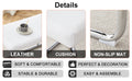 Table And Chair Set. Large Modern Rectangular Table With White Textured Top And Silver Metal Legs. Soft And Comfortable Pu Seats, Faux Leather Upholstered Seats And Sturdy Metal Legs. White Mdf Metal