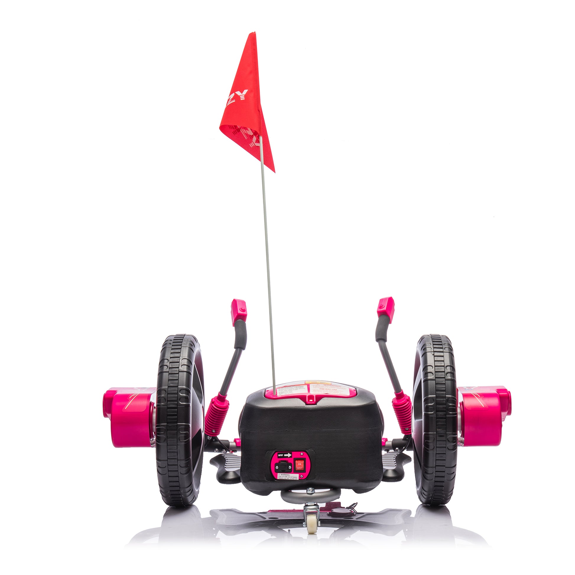 12V Kids Ride On Electric Toy,2Wd,16'' Exaggerated Wheel,Dual Handle Control For 360 Degree Flexible Steering And Rotation,Solid Metal Frame,Provide A Speed Of 4.66 Mph For Kids Aged 6 . Pink 50 99 Lbs Polypropylene