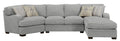 Berza Gray Right Side Facing Chaise Sectional Gray Foam Engineered Wood 4 Seat