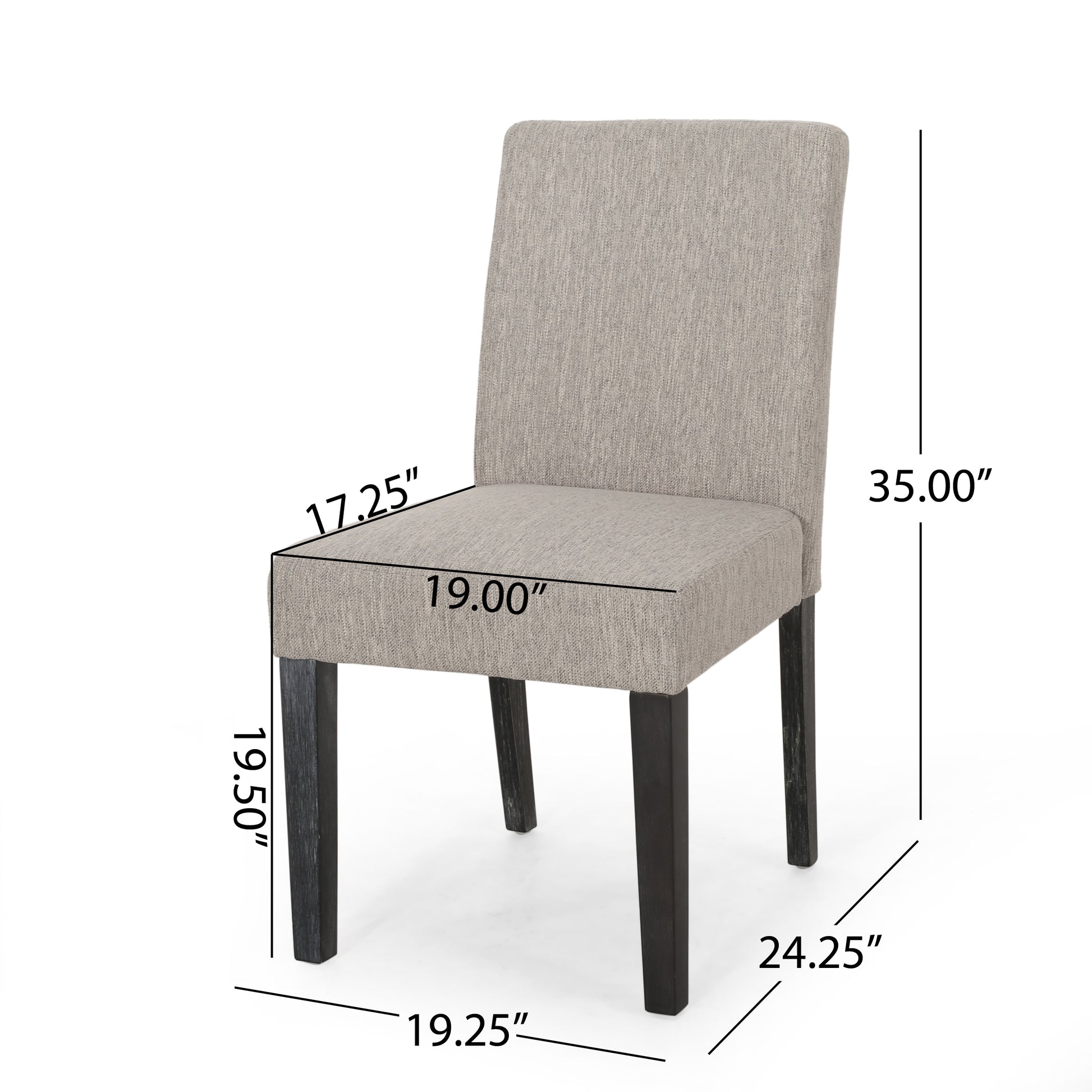 Dining Chair Light Grey Fabric