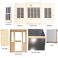 Outdoor Double Red Cedar Far Infrared Sauna Room Natural Wood Stainless Steel Glass