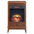 Walnut Fireplace With 1 Drawer Electric Walnut Primary Living Space Poplar Wood