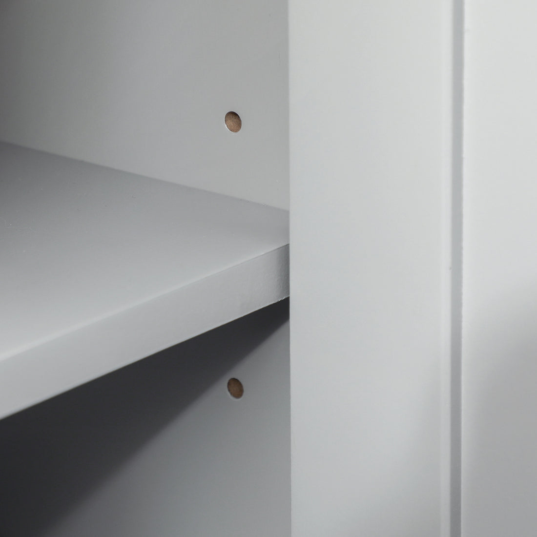 Kleankin Pedestal Sink Storage Cabinet, Under Sink Cabinet, Bathroom Vanity Cabinet With Adjustable Shelf And Open Bottom Shelf, Gray Grey Mdf