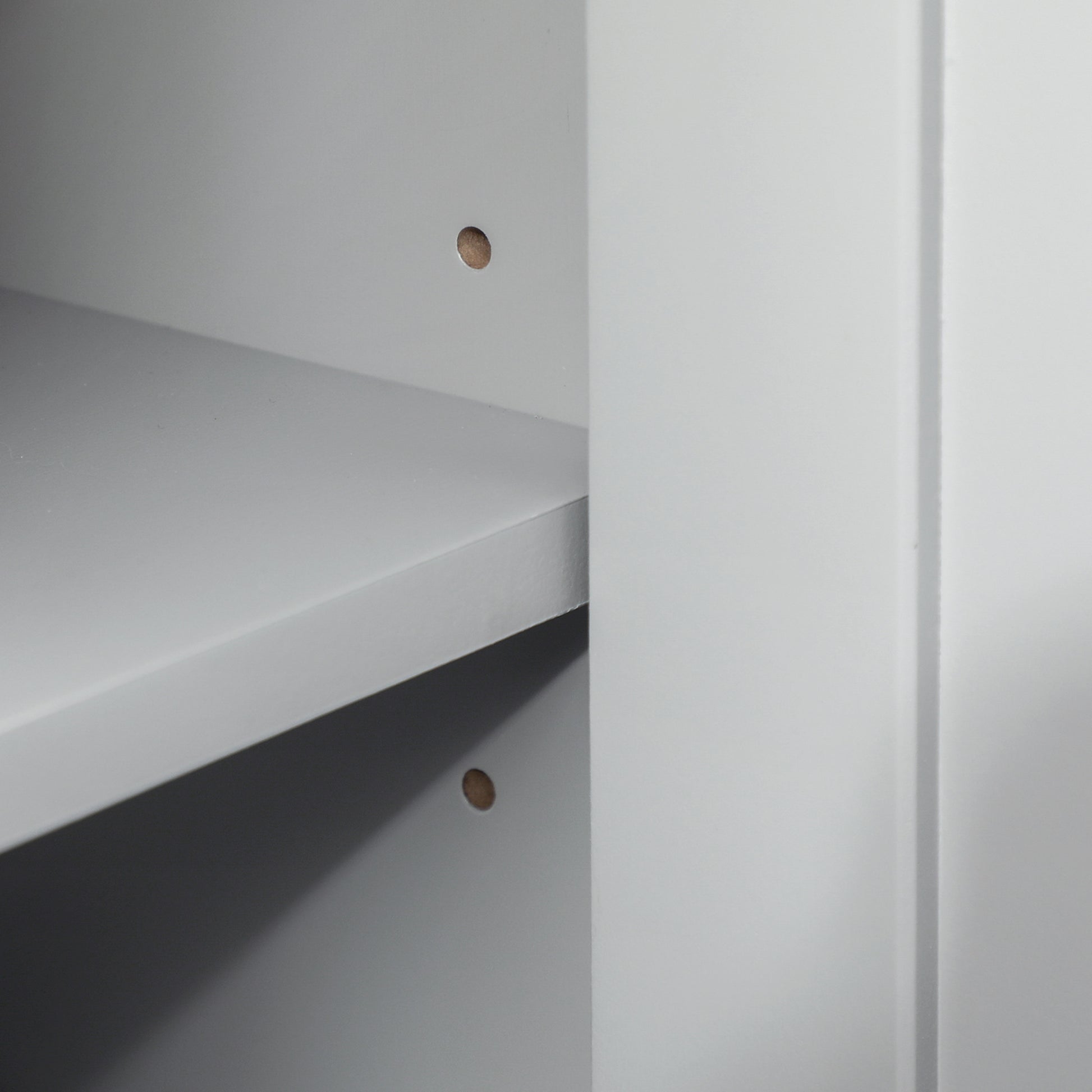 Kleankin Pedestal Sink Storage Cabinet, Under Sink Cabinet, Bathroom Vanity Cabinet With Adjustable Shelf And Open Bottom Shelf, Gray Grey Mdf