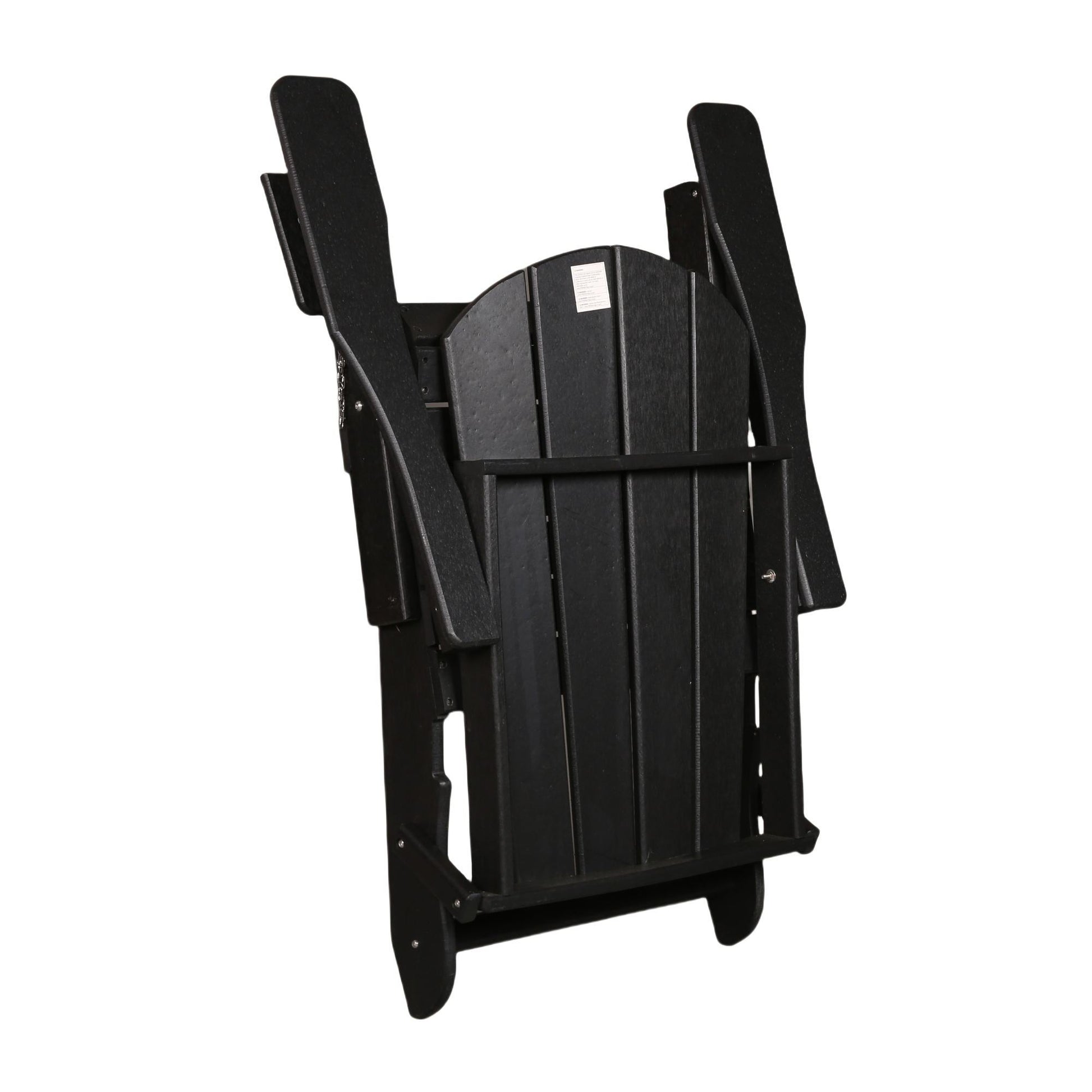 Folding Adirondack Chair, Relaxing Stackable Arm Rest Ergonomic Hdpe All Weather Adirondack Chair No Adirondack Antique Black Uv Resistant Frame Garden & Outdoor American Design,American Traditional Complete Patio Sets Hdpe