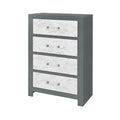 Rush Grey Chest Grey Solid Wood Mdf