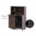 Desk Cabinet, With Storage Drawer & Shelves, Fold Up Desktop, Ideal For Home, Office, Dormitory, Small Spaces W31.49