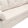 United We Win Furniture, Modular L Shaped Sofa, Modular Long Sofa With Reversible Chaise Lounge, Sofa Bed, Sleeper Sofa, Modular Sofa Combination With Storage Seats. Beige Velvet 3 Seat