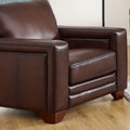 Alice Leather Chair Caramel Primary Living Space Mid Century Modern Eucalyptus Down Filling Genuine Leather