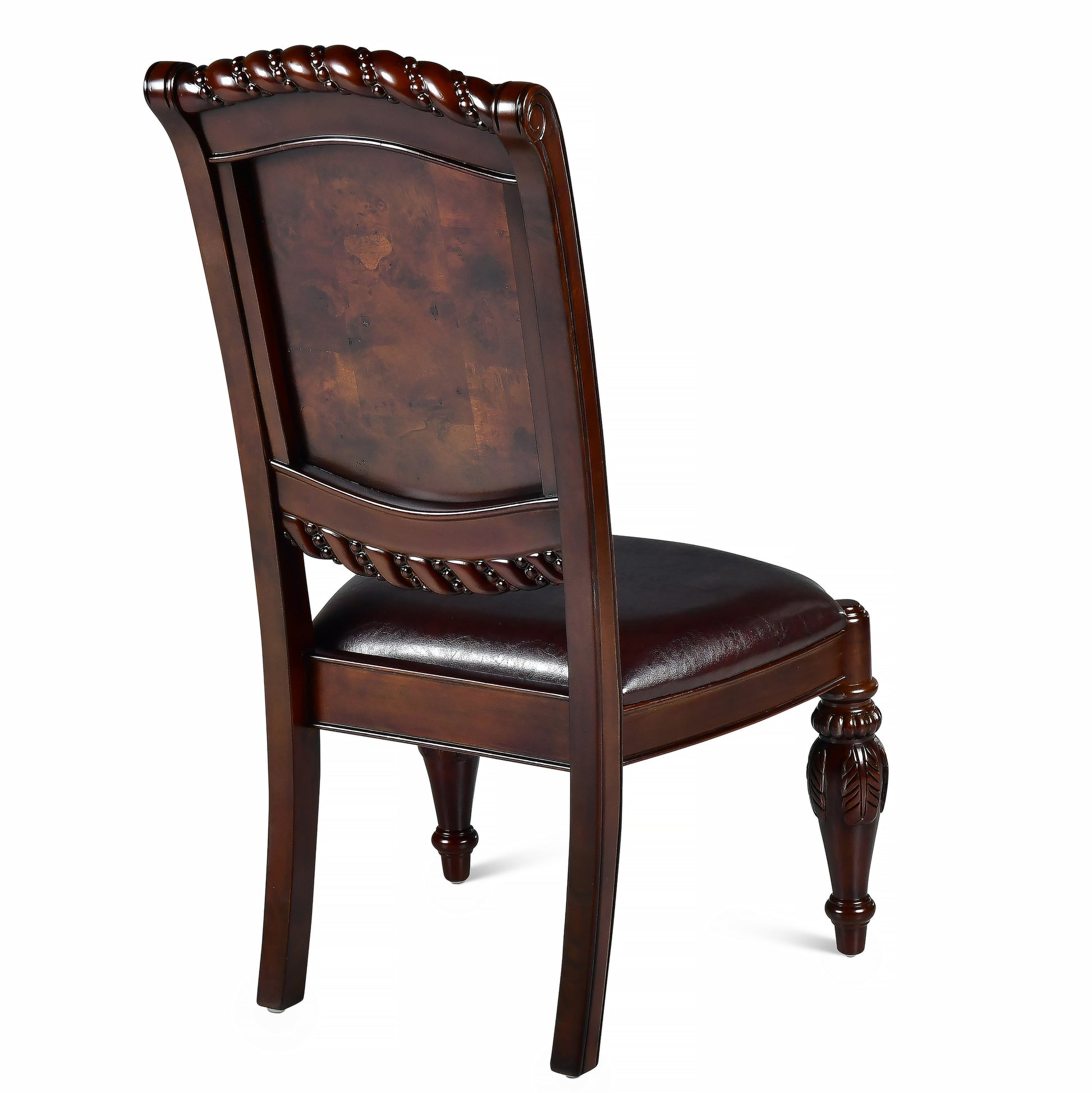 Antoinette Side Chair Set Of 2 Dark Brown Dark Brown Wood