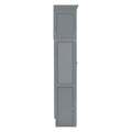 Queen Size Murphy Bed Wall Bed With Top Cabinets,Gray Queen Gray Plywood