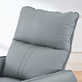 Rocking Recliner Chair,360 Degree Swivel Nursery Rocking Chair,Glider Chair,Modern Small Rocking Swivel Recliner Chair For Bedroom,Living Room Chair Home Theater Seat,Side Pocket Blue Gray Solid Blue Gray Light Brown Primary Living Space Foam Wipe Clean