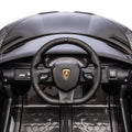 12V Kids Ride On Car W Parents Remote Control,Licensed Lamborghini Aventador Xago,Hydraulic Pressure Door,Slow Start,Early Education,Bluetooth,Adjustable Volume,Mp3,Usb,Led Lights For Kids Aged 2 4. Black 50 99 Lbs Polypropylene