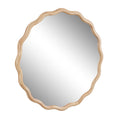 Solid Wood Wavy Mirror Natural Wood Vanity Mirror Wall Decor 31