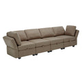Fabric Modern Modular Sofa Couch With Storage Seats Modular Sectional Sofa 4 Seater Modular Couch For Living Room Brown Brown Polyester 4 Seat