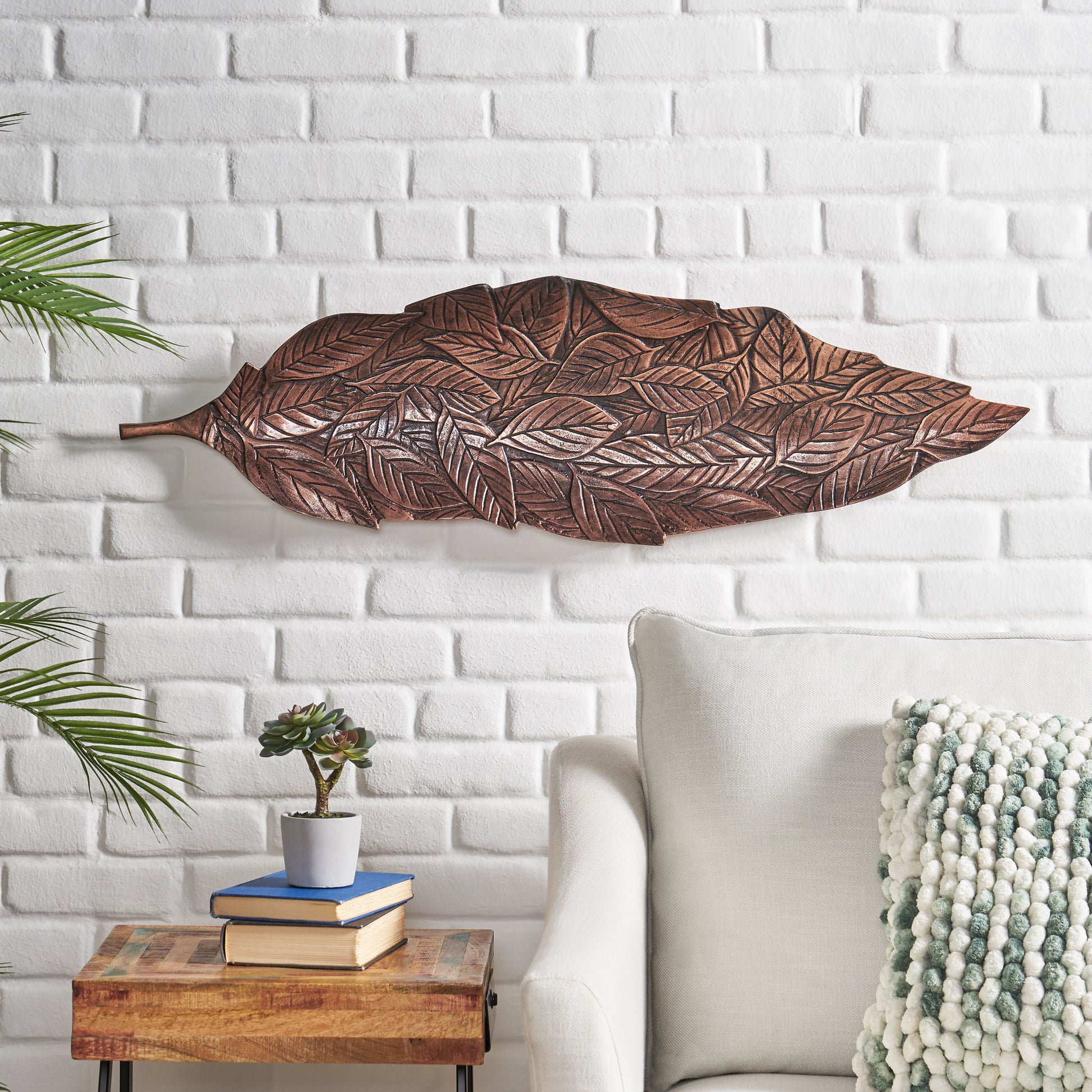 Leaf Wall D Cor L Copper Aluminium