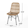 Sawtelle Chair Light Brown Rattan