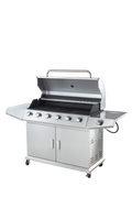 Propane Grill 6 Burner Barbecue Grill Stainless Steel Gas Grill Silver Garden & Outdoor Stainless Steel