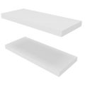 Floating Shelf Dallas, Living Room, White White Particle Board Engineered Wood
