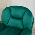 39A Rocking And Swivel Leisure Chair Lounge Chair Velvet Green Color With Ottoman Green Velvet