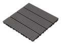 Wood Plastic Composite Deck Tiles Set Of 20Pcs, Composite Decking Resist Rust, Water, Weather, Indoor&Outdoor, Easy To Diy & Maintain, Ideal For Patios, Balconies, Rooftops, Decks, 12X12In Dark Grey Dark Grey Modern Plastic Wood Plastic