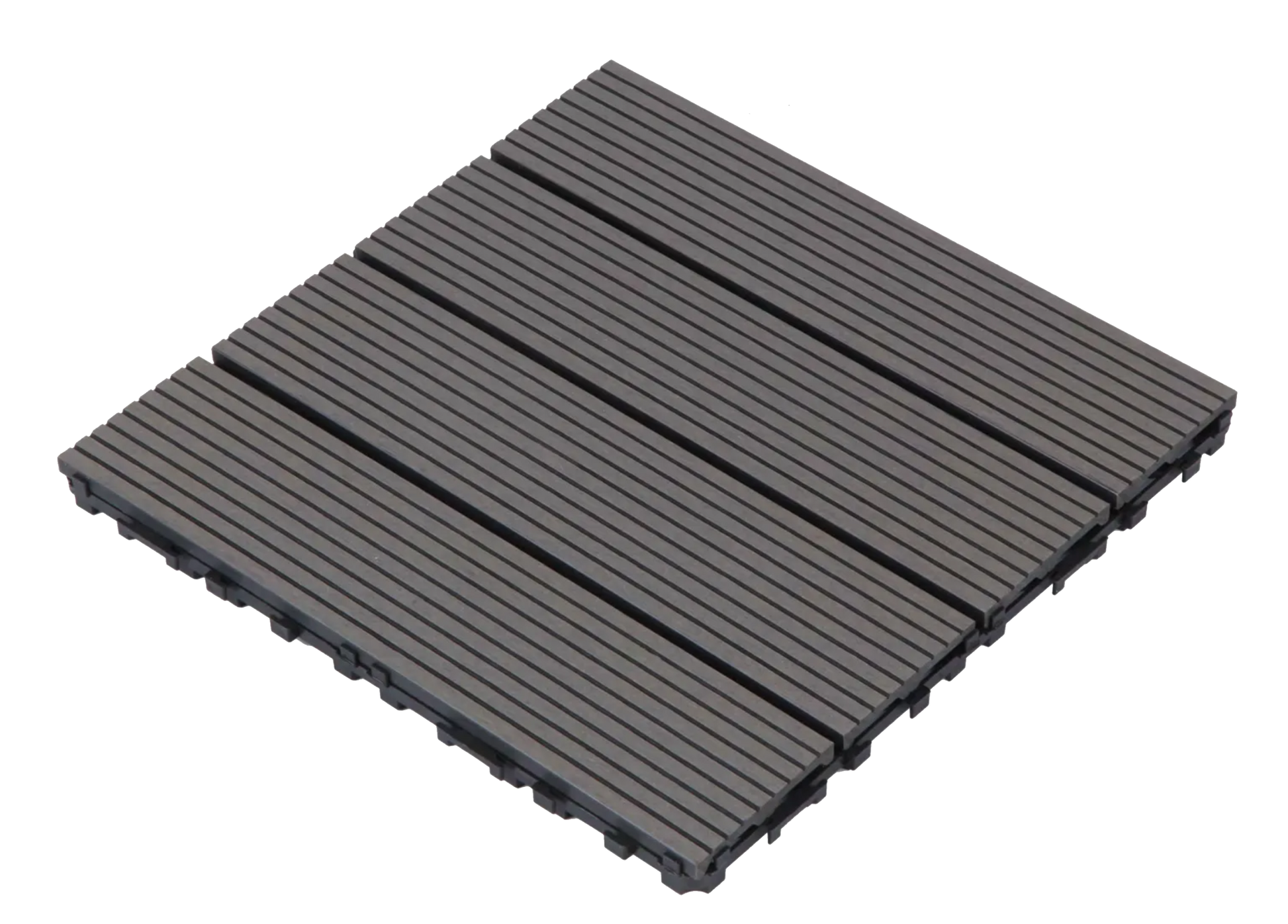 Wood Plastic Composite Deck Tiles Set Of 20Pcs, Composite Decking Resist Rust, Water, Weather, Indoor&Outdoor, Easy To Diy & Maintain, Ideal For Patios, Balconies, Rooftops, Decks, 12X12In Dark Grey Dark Grey Modern Plastic Wood Plastic