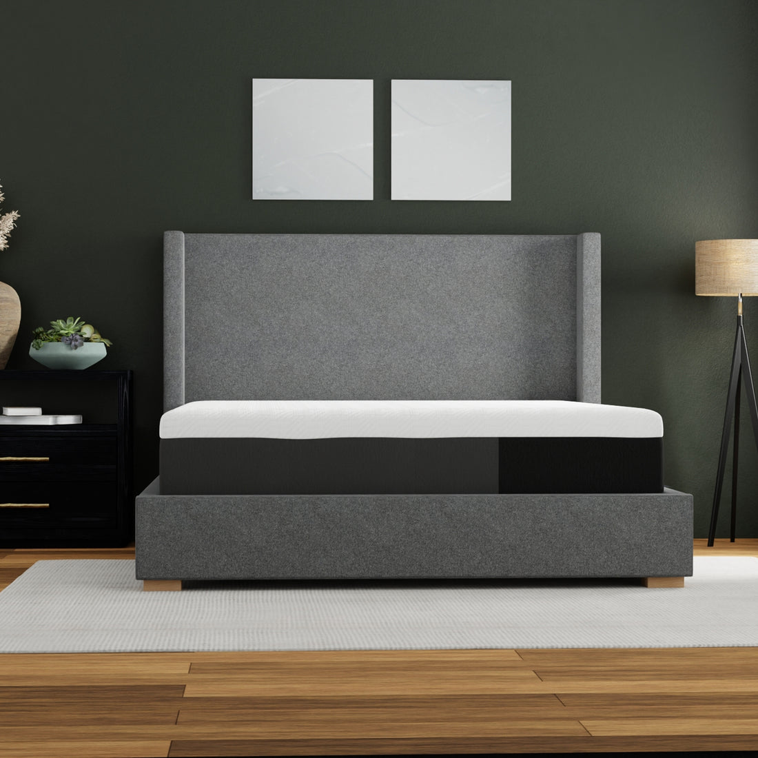 12" Essentials Plush Gel Infused Memory Foam Mattress Twin Long White Foam Twin Xl