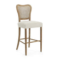 Barstool Set Of 2 Dark Brown Fabric