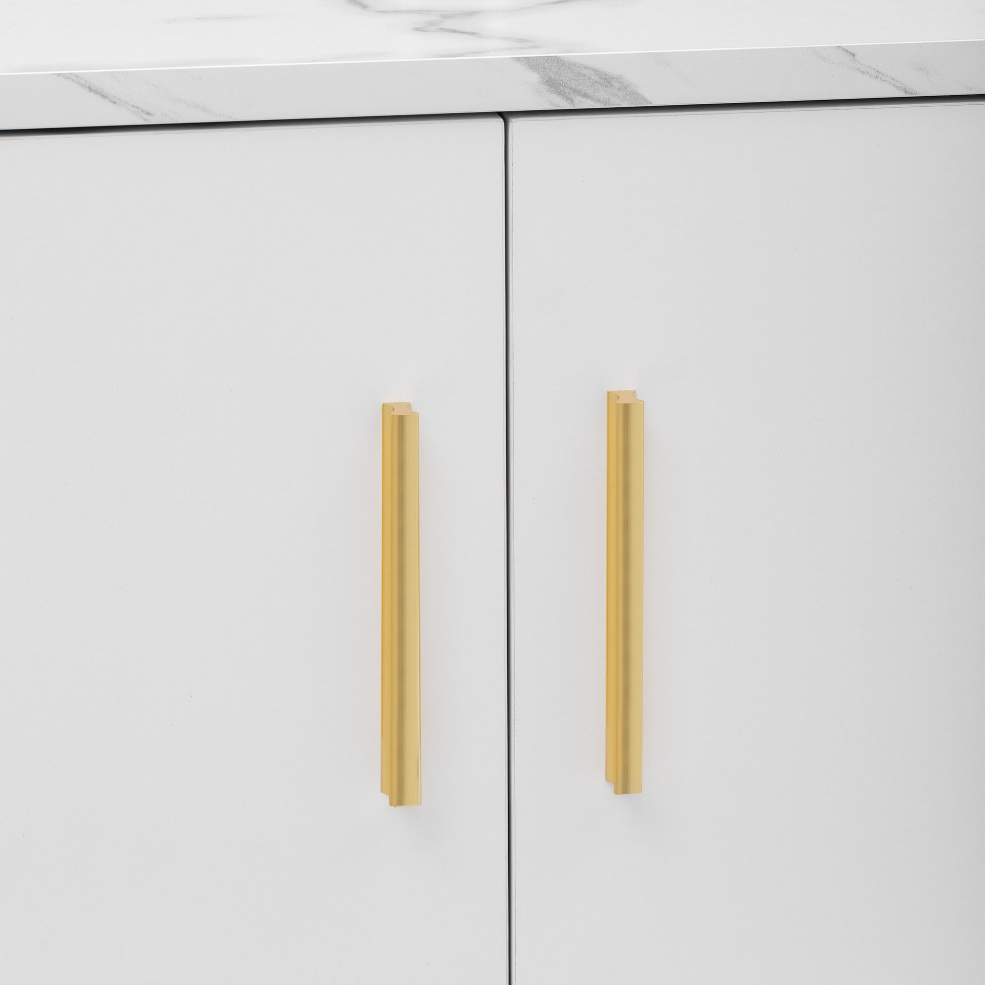 71'' Modern Tv Stand With 2 Cabinets& Open Compartments, Entertainment Center For Tvs Up To 80'', Television Console For Living Room, Bedroom, Home Theatre White Black Primary Living Space 70 79