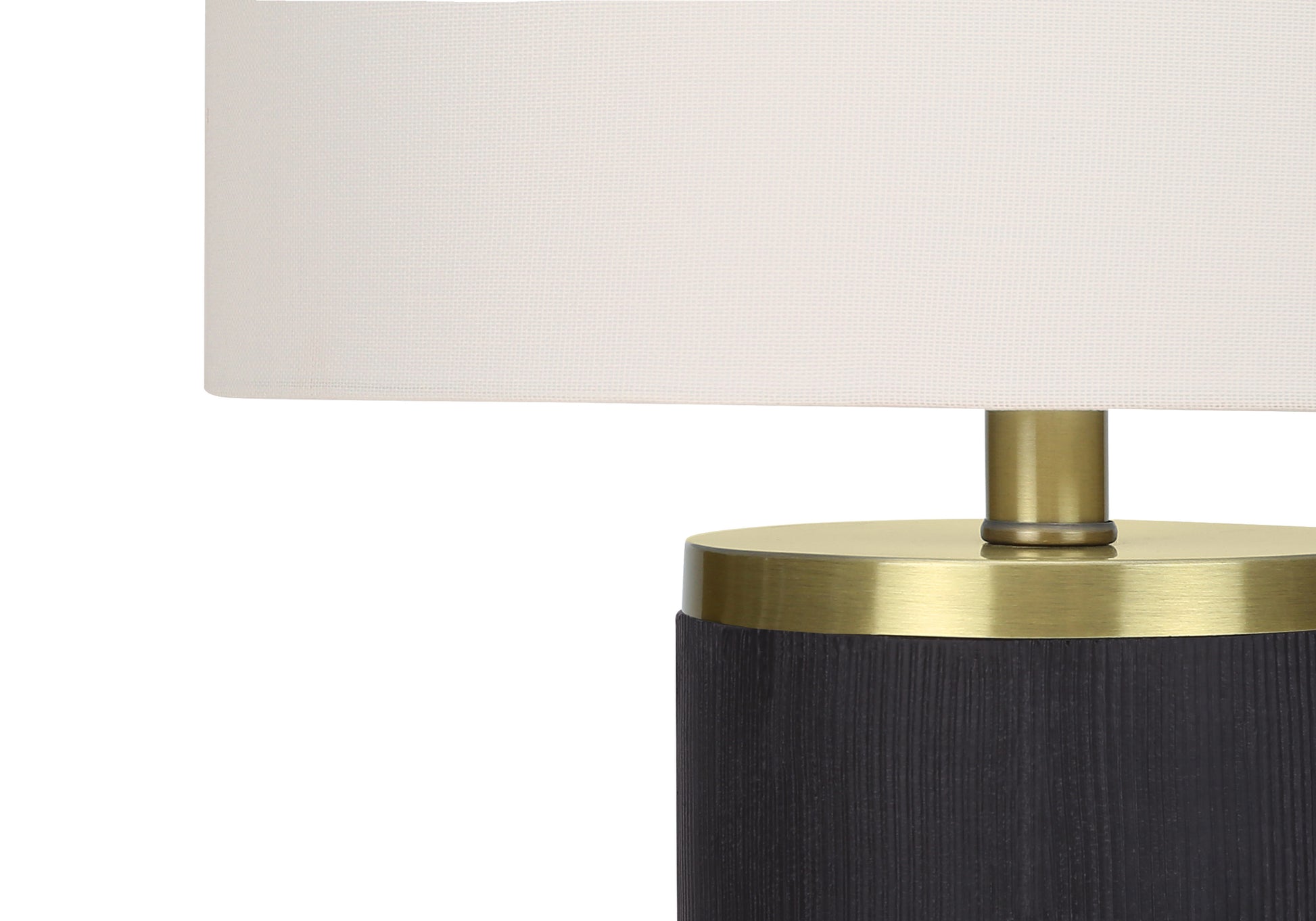 Lighting, 24"H, Table Lamp, Black Concrete, Ivory Cream Shade, Modern Black Concrete