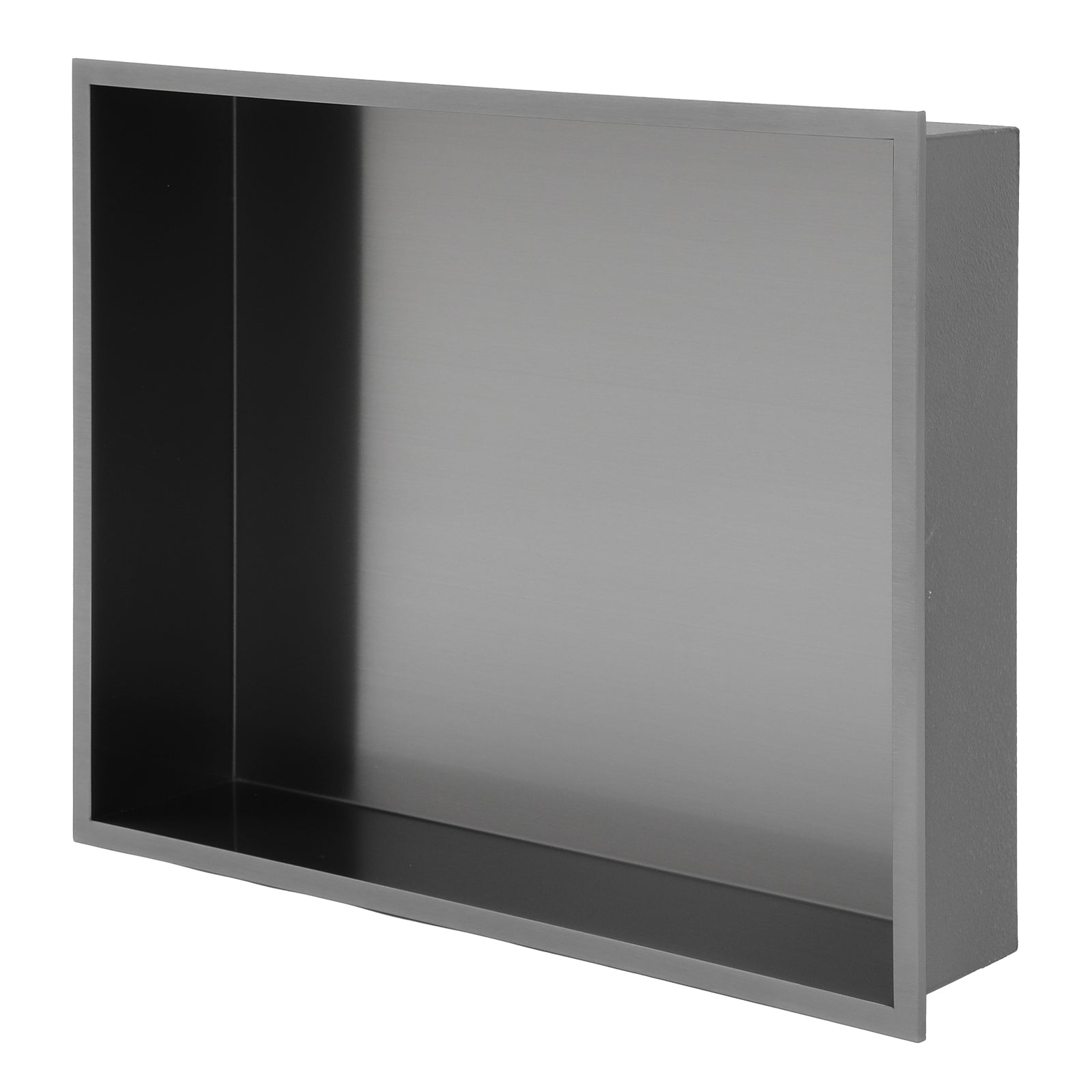 19" X 15" Stainless Steel Shower Niche, Gunmetal Black Gunmetal Black Stainless Steel