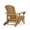 Malibu Reclining Adirondack Chair Natural Stained Acacia Wood