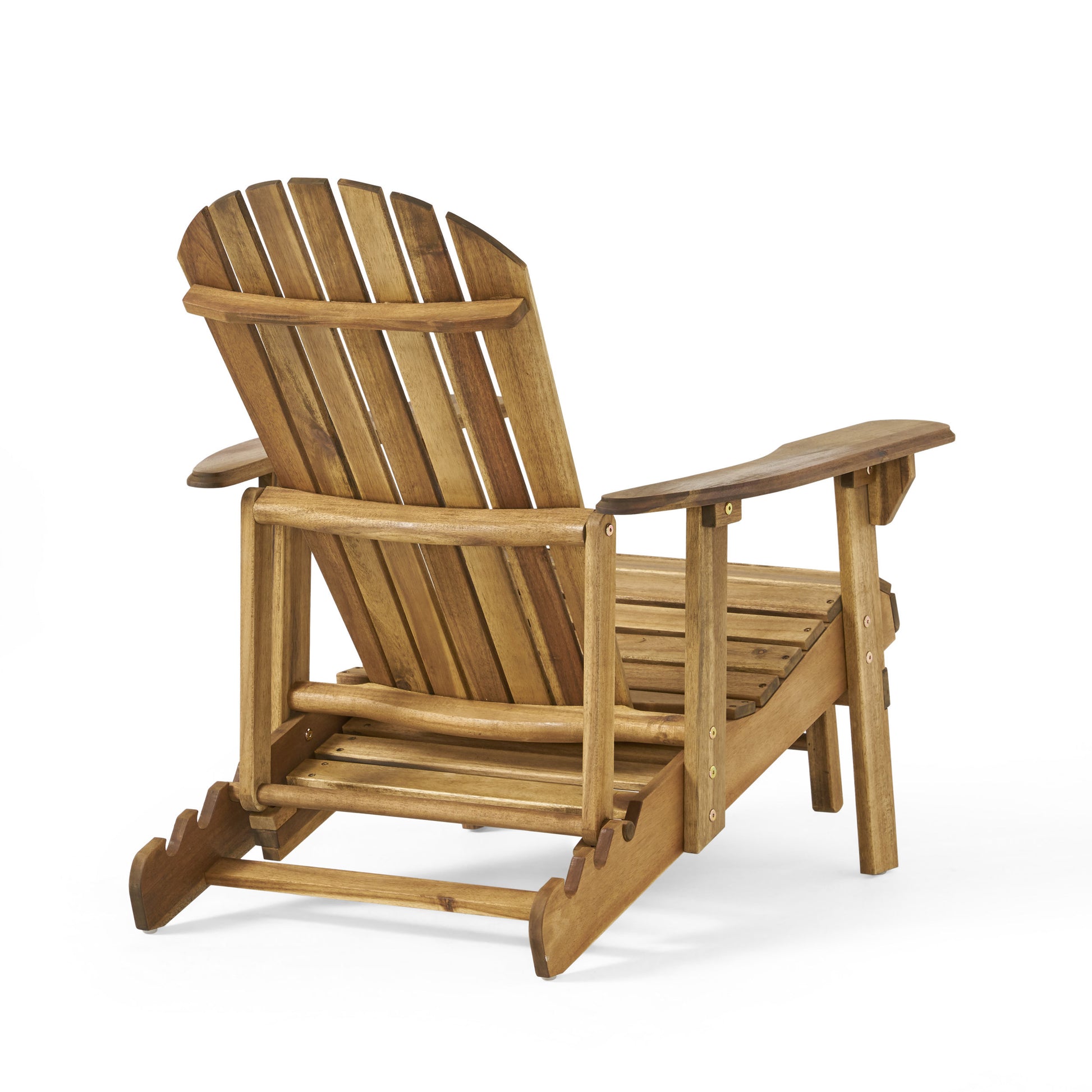 Malibu Reclining Adirondack Chair Natural Stained Acacia Wood