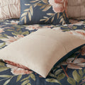 8 Piece Cotton Comforter Set Navy King King Navy Polyester