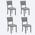 Dining Chairs Set For 4,Kitchen Chair With Padded Seat, Side Chair For Dining Room, Gray Gray Foam Rubber Wood