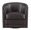 Little Brown Swivel Accent Chair Brown Foam Engineered Wood
