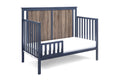 Connelly 4 In 1 Convertible Crib Midnight Blue Vintage Walnut Blue Brown Wood